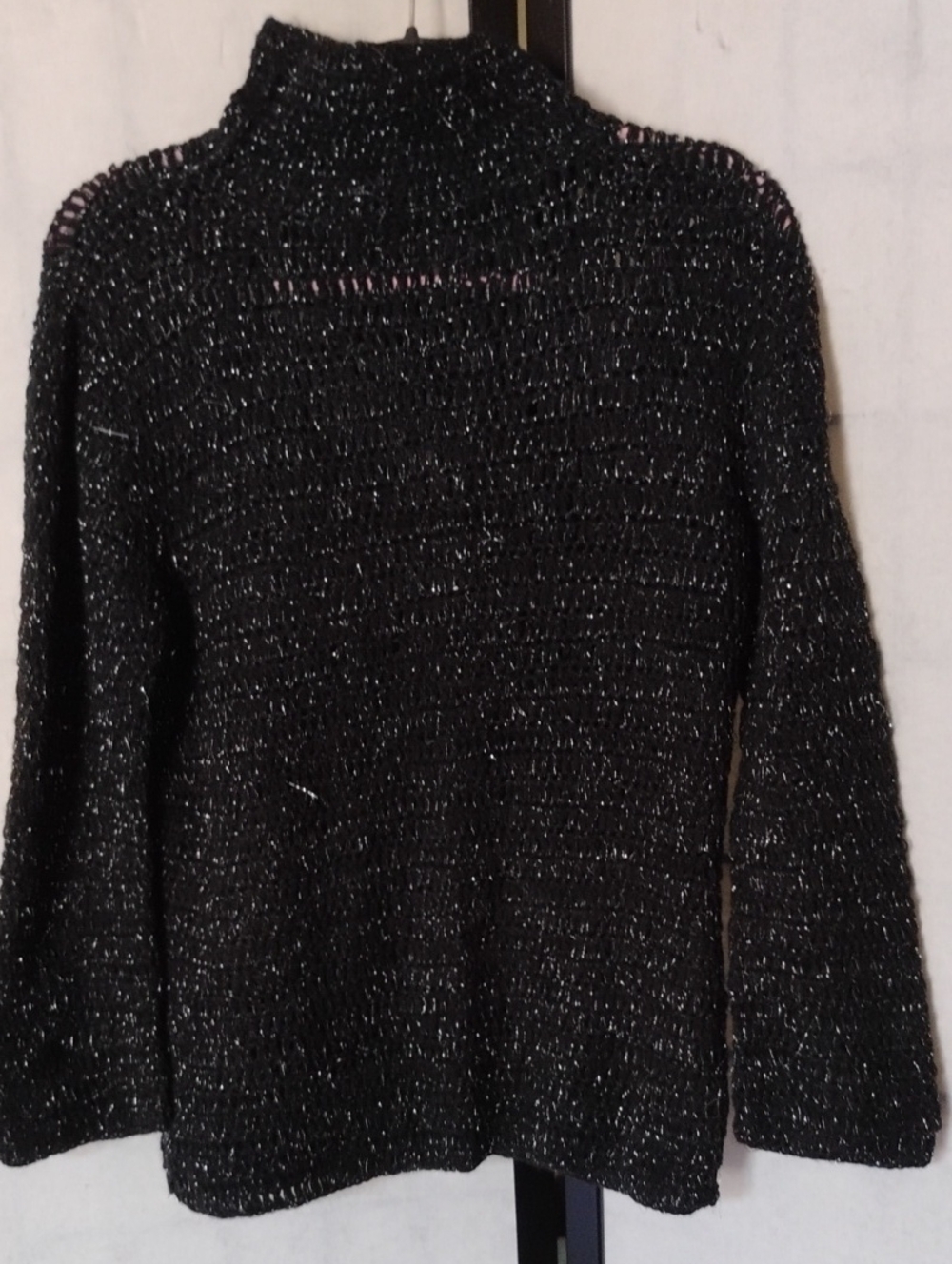 BCBGirls - Crochet Metallic High Neck Sweater.  Beautiful, Unique Style